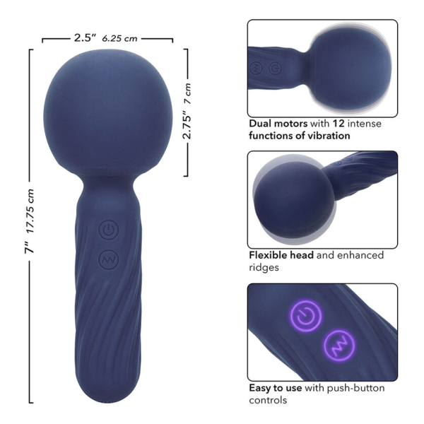 CALEXOTICS - CHARISMA SEDUCTION MASSAGER 12 FUNKTIONEN 17,75 CM X 6,25 CM LILA