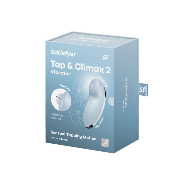 SATISFYER - TAP & CLIMAX 2 VIBRADOR & ESTIMULADOR AZUL
