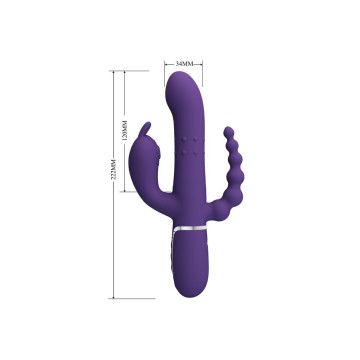 Pretty Love - Cammy Triple Vibrador Multifunción 4 En 1 Morado |