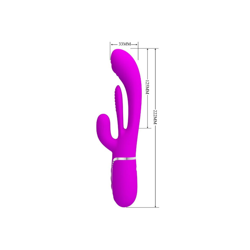 Pretty Love - Shania Triple Vibrador Rabbit Multifunción Rosa |
