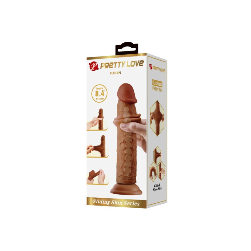 Pretty Love - Gode Réaliste Keon 21 Cm Marron | Vybes.it