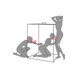 Secret Dome - Kink Club Cabina Scandale Negro & Rojo | Vybes.it