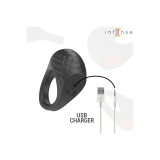 Intense - Clover Anillo Vibrador Pene 10 Vibraciones Negro |