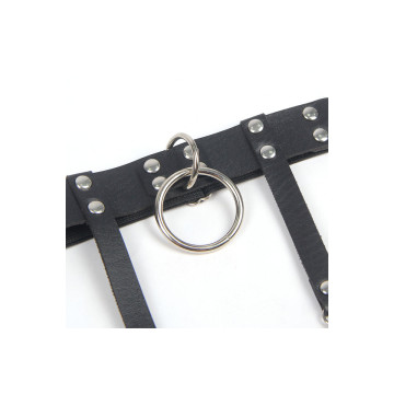 SUBBLIME - 953744 GIARRETRELLA PUNK IN PELLE REGOLABILE NERA TAGLIA U…