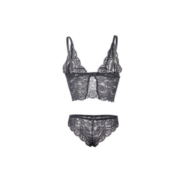 Subblime - 953911 Set 3 Piezas Encaje Y Saten Negro S/M | Vybes.it