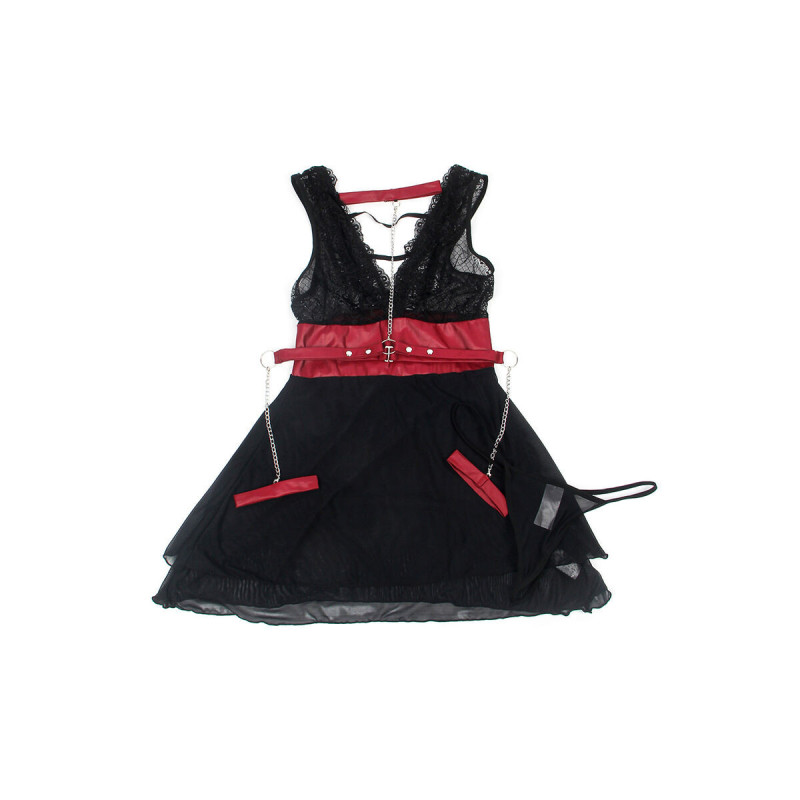 Subblime - 954420 Vestido Bondage De Encaje Negro S/M | Vybes.it