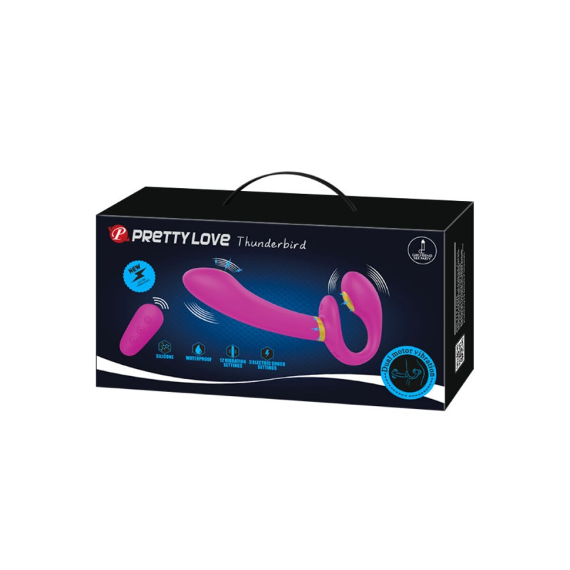 Pretty Love - Thunderbird Double Vibrateur Strap - On Télécommande