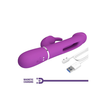 Pretty Love - Kampas Vibrador Rabbit Multifunción 3 En 1 Morado |