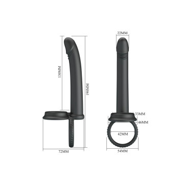 Pretty Love - Dillion Double Pénétration Double Anneau Pénal Noir |
