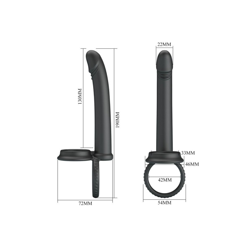 Pretty Love - Dillion Double Pénétration Double Anneau Pénal Noir |