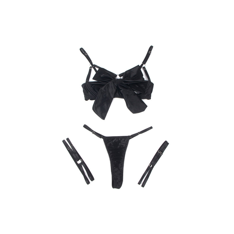 Subblime - 955199 Set Sujetador Con Lazo Negro Ajustable S/M |