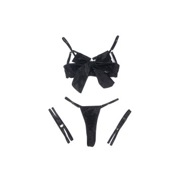 Subblime - 955205 Ensemble Soutien - Gorge Avec Nœud Noir Réglable