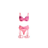Subblime - 955359 Set Sujetador Con Encaje Y Ligueros Rosa Y Morado