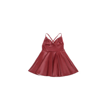 Subblime - 955403 Kleid Mit Burgunderroten Lederträgern L/Xl |