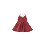 Subblime - 955403 Vestido Con Tirantes De Cuero Burdeos L/Xl |