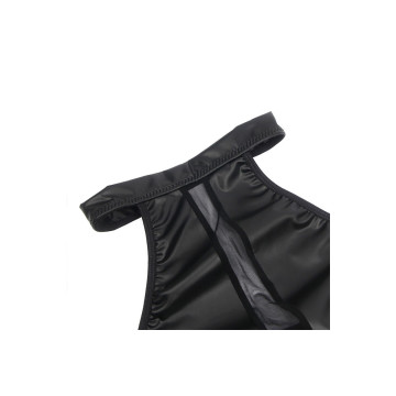Subblime - 955489 Vestido Cuello Halter Con Transparencias Negro