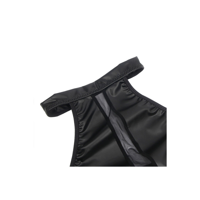 Subblime - 955489 Vestido Cuello Halter Con Transparencias Negro