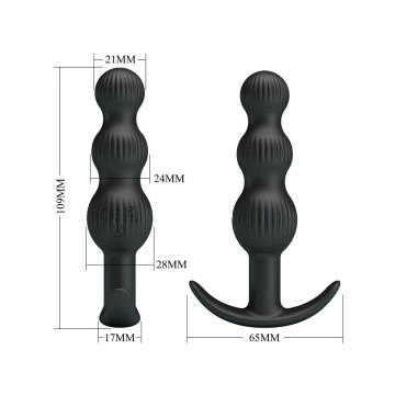 Pretty Love - Sidney Vibrador Anal 10 Vibraciones Negro | Vybes.it