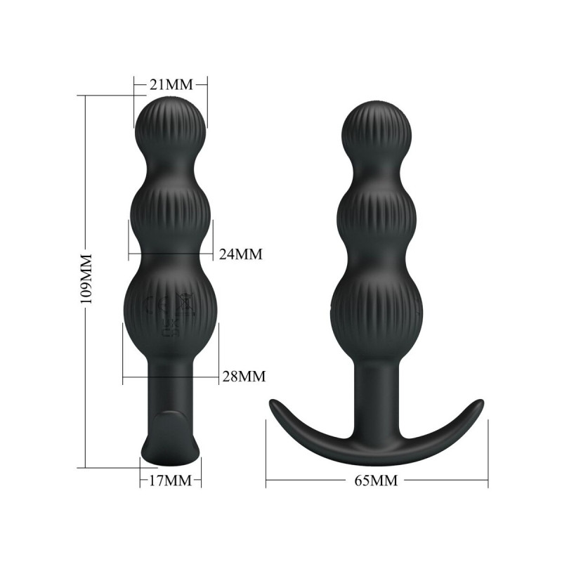 Pretty Love - Sidney Vibrador Anal 10 Vibraciones Negro | Vybes.it