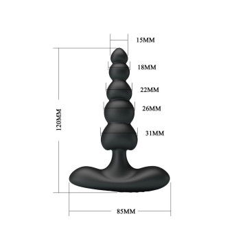 Pretty Love - Corban Vibrador Anal 10 Vibraciones Negro | Vybes.it