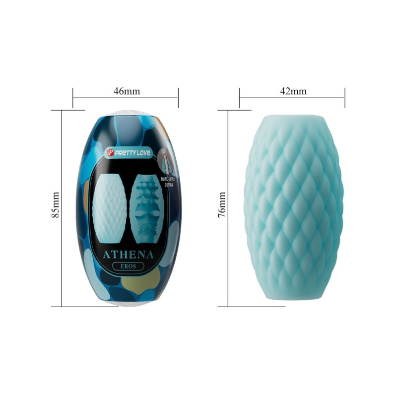 Pretty Love - Athena Eros Masturbador Masculino Silicona Celeste |