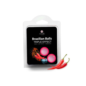SECRETPLAY - SET 2 BRAZILIAN BALLS TRIPLE EFFECT - SECRETPLAY COSMETIC