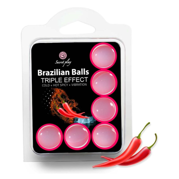 SECRETPLAY - SET 6 PALLINE BRASILIANE TRIPLO EFFETTO