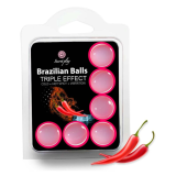 SECRETPLAY - SET 6 BALLES BRÉSILIENNES TRIPLE EFFET