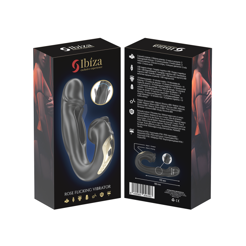 IBIZA - ROSE VIBRATOR FLICKING EFFECT AND CLIT STIMULATOR - IBIZA TEC…