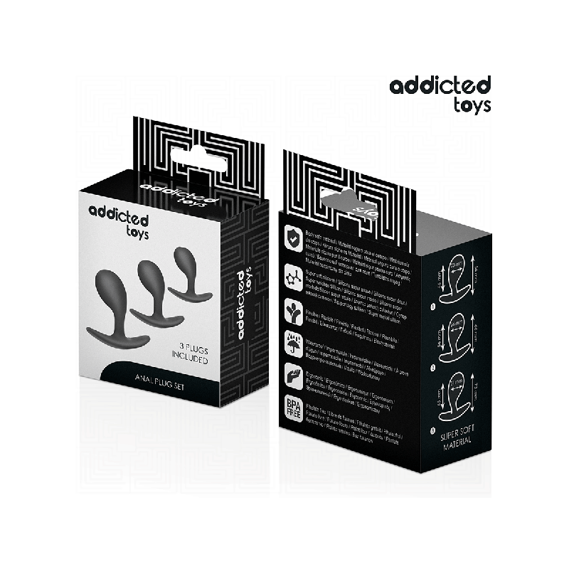 Addicted Toys - Set De 3 Plug Anal Silicona Modelo 3 | Vybes.it