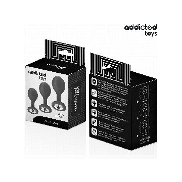 Addicted Toys - Set De 3 Plug Silicona Anal Con Joya | Vybes.it