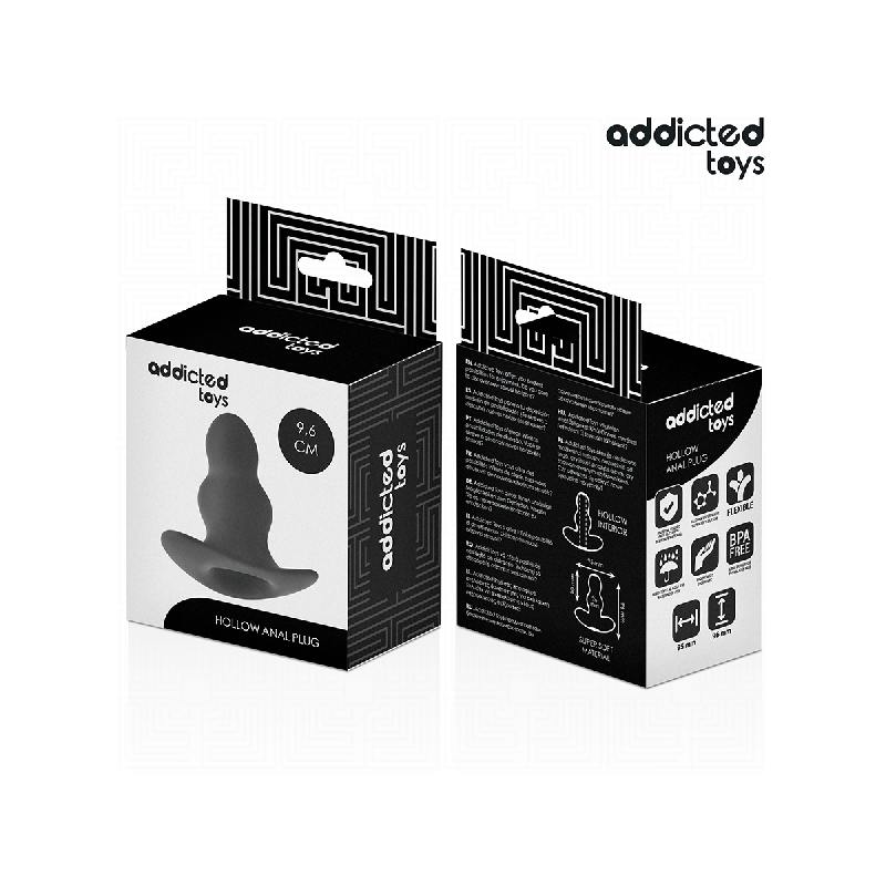 Addicted Toys - Hollow Anal Plug Silicone Size M 9.6 Cm | Vybes.it