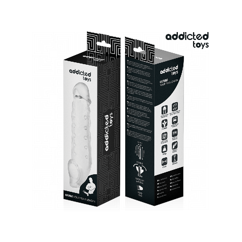 ADDICTED TOYS - TRANSPARENTE PENISHÜLSE GRÖSSE M 27 CM - Penishüllen…