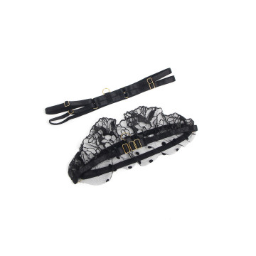 Subblime - 957490 Conjunto Sujetador Y Liga De Encaje Negro L/Xl |
