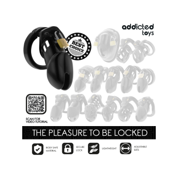 Addicted Toys Locked - Obsidian Hold Jaula Para Pene Talla M |