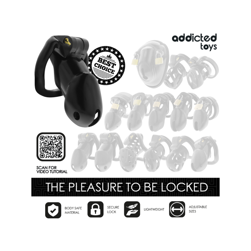 Addicted Toys Locked - Mindnight Cell Jaula Para Pene Talla L |