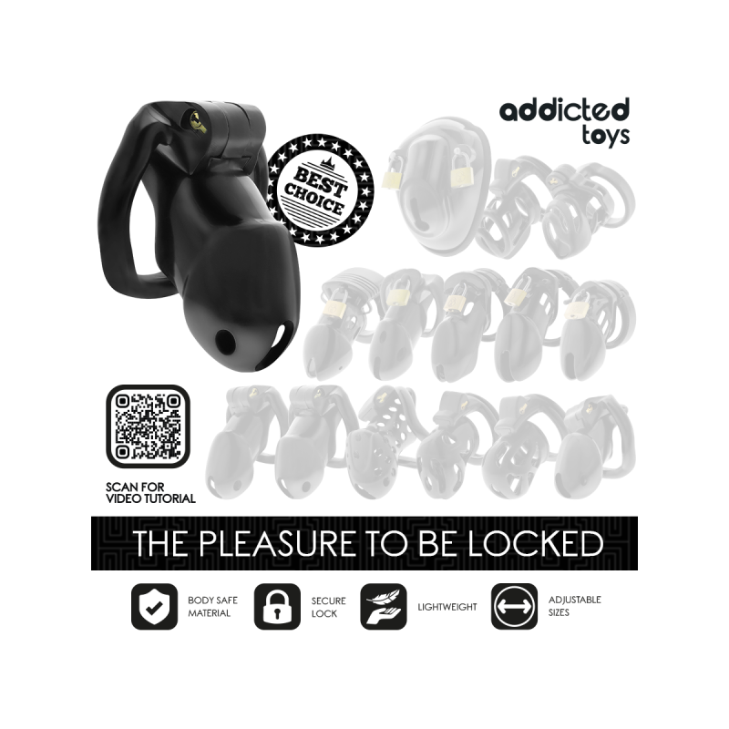Addicted Toys Locked - Mindnight Cell Jaula Para Pene Talla M |