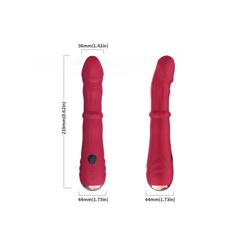 Armony - Dildo Vibrador Estimulador Punto A Termoajustable Rojo |