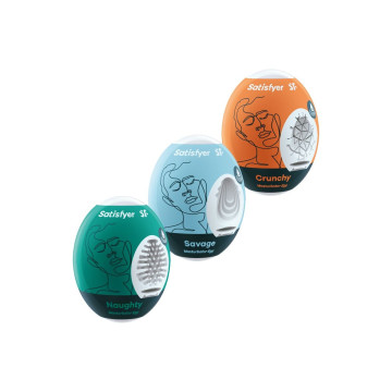Satisfyer - 3 Huevos Masturbadores Naughty, Savage & Crunchy |