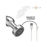 Intense - Plug Anal 10 Vibraciones Metal Con Control Remoto S |