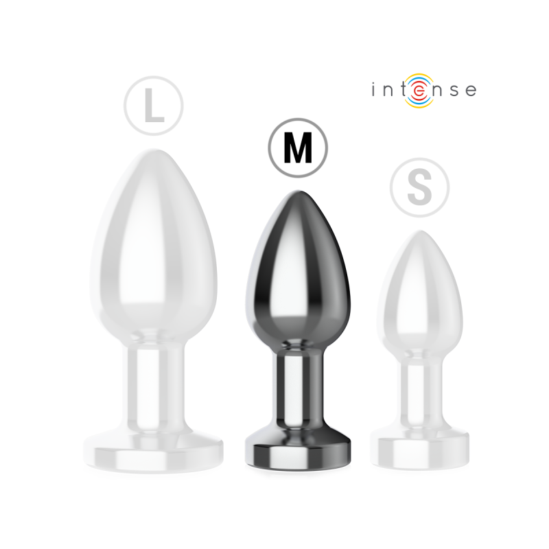 Intense - Plug Anal 10 Vibraciones Metal Con Control Remoto M |