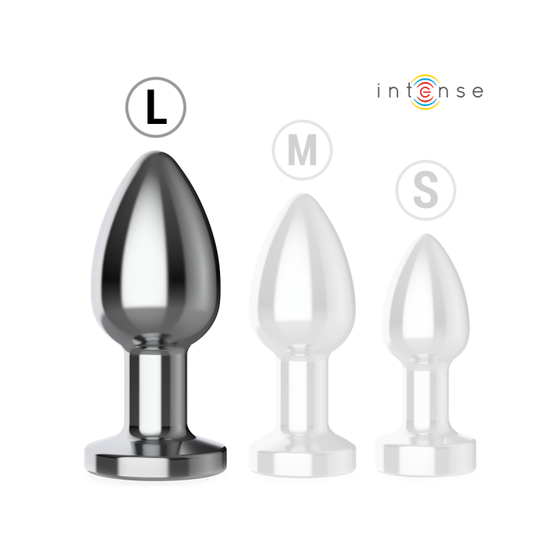 Intense - Plug Anal 10 Vibraciones Metal Con Control Remoto L |