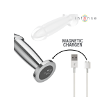 Intense - Plug Anal 10 Vibraciones Metal En Forma De Dildo Con