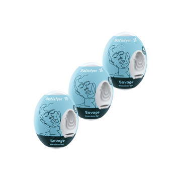 Satisfyer - 3 Huevos Masturbadores Savage | Vybes.it