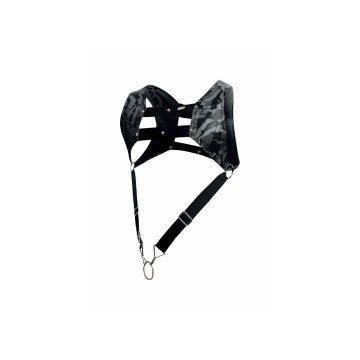 MOB - DNGEON HARNESS WITH SILVER PENIS RING ONE SIZE - Men's Harnesses