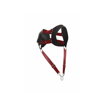 MOB - DNGEON HARNESS WITH RED PENIS RING ONE SIZE - Men's Harnesses