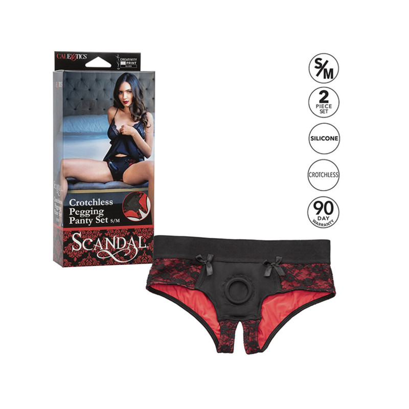 Calexotics - Scandal Set De Braguitas Sin Entrepiernas Con Dildo