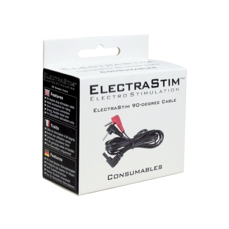 ELECTRASTIM - 90-DEGREE STIMULATOR CABLES - BDSM electrostimulation