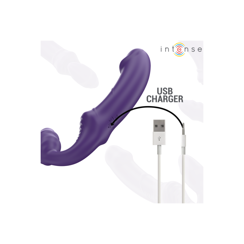 Intense - Jill Vibrador Doble 20 Cm Violeta Control Remoto |