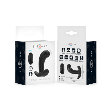 Intense - Chandler Plug Anal 10 Vibraciones Negro Control Remoto |